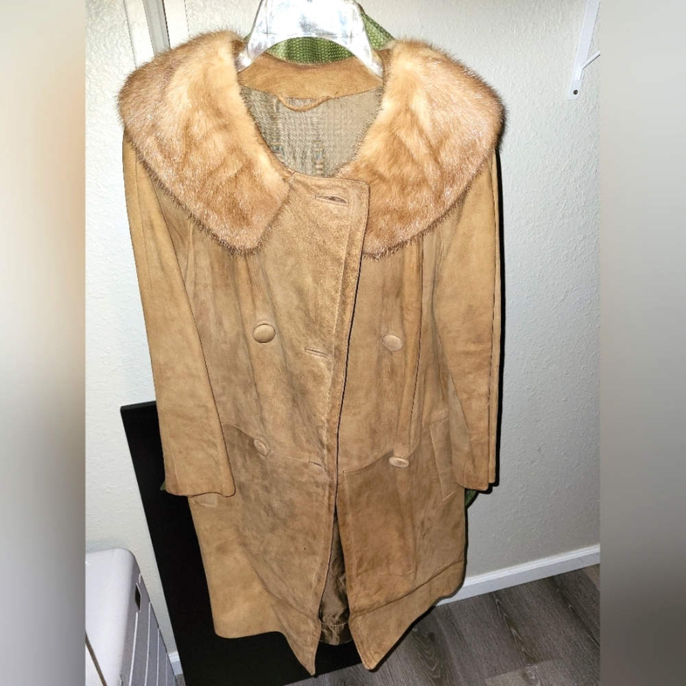 Vintage Suede & Fur Coat